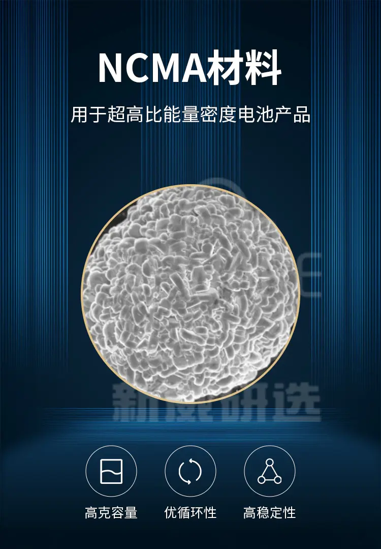 镍钴锰铝酸锂（多晶NCMA）四元正极材料多晶 四元材料商品详情图1
